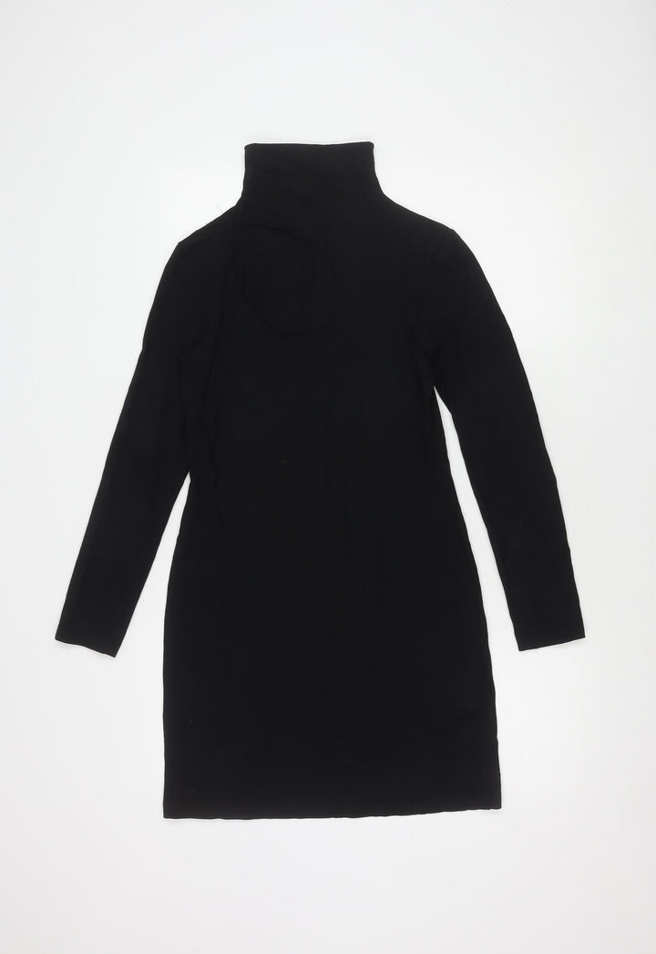 Warehouse Black Women's Dress Size 12 Long Sleeve