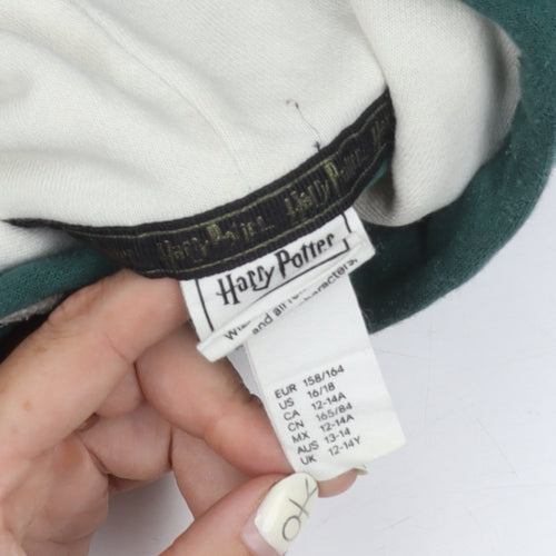 H&M Harry Potter Girls Green 12-14Y Hoodie Pullover