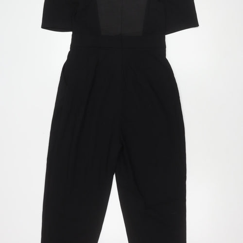 H&M Women's Black Jumpsuit, Size 10, Short Sleeve, Elegant