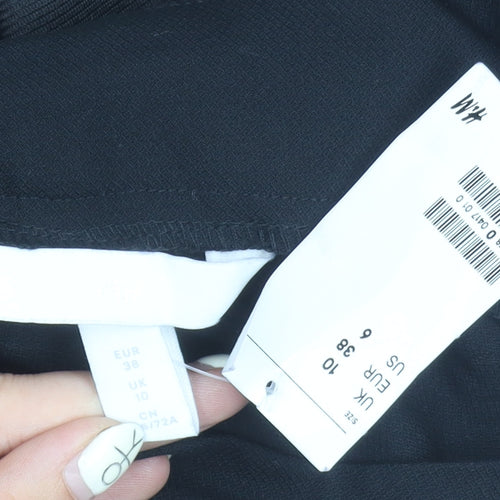 H&M Women's Black Jumpsuit, Size 10, Short Sleeve, Elegant