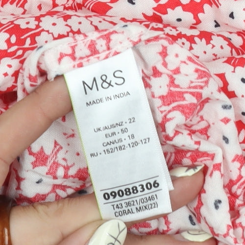 Marks and Spencer Women's Floral Blouse Size 22