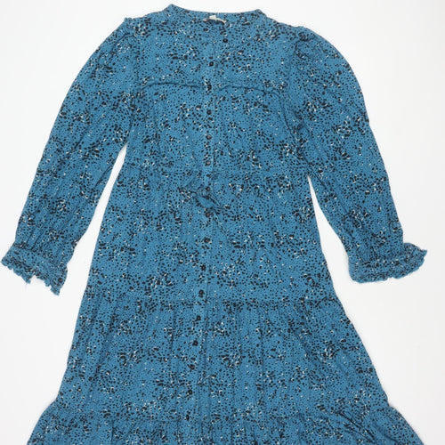 Monsoon Women's Blue Animal Print Dress S