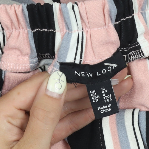 New Look Women's Multicoloured Striped Trousers