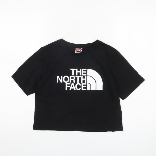 The North Face Girls Black Cropped T-Shirt, M