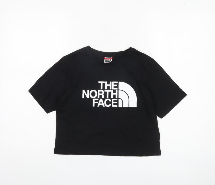The North Face Girls Black Cropped T-Shirt, M