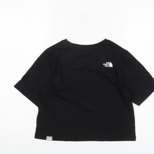 The North Face Girls Black Cropped T-Shirt, M