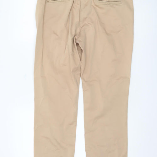 Marks and Spencer Women's Beige Chino Trousers Size 14