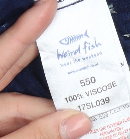 Weird Fish Women's Blue Floral Jumpsuit Size 16