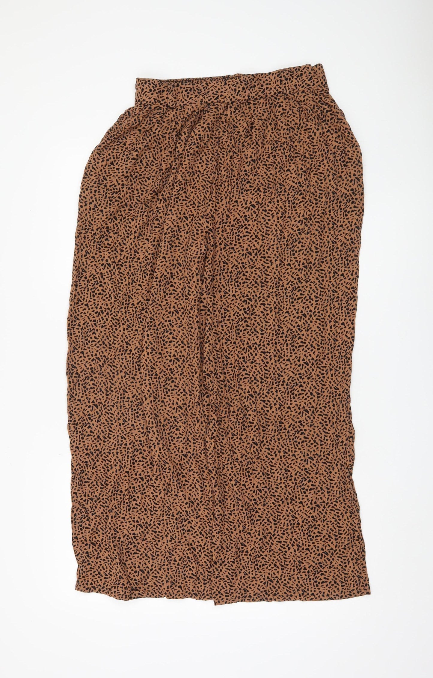 M&S Women's Brown Viscose Trousers Size 16