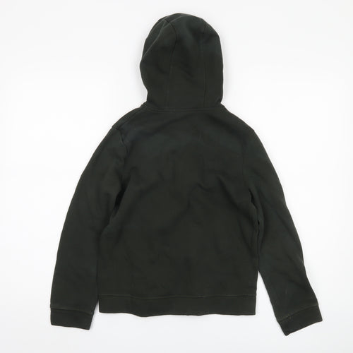Nike Boys Green Full Zip Hoodie - M, Regular Fit, Hooded