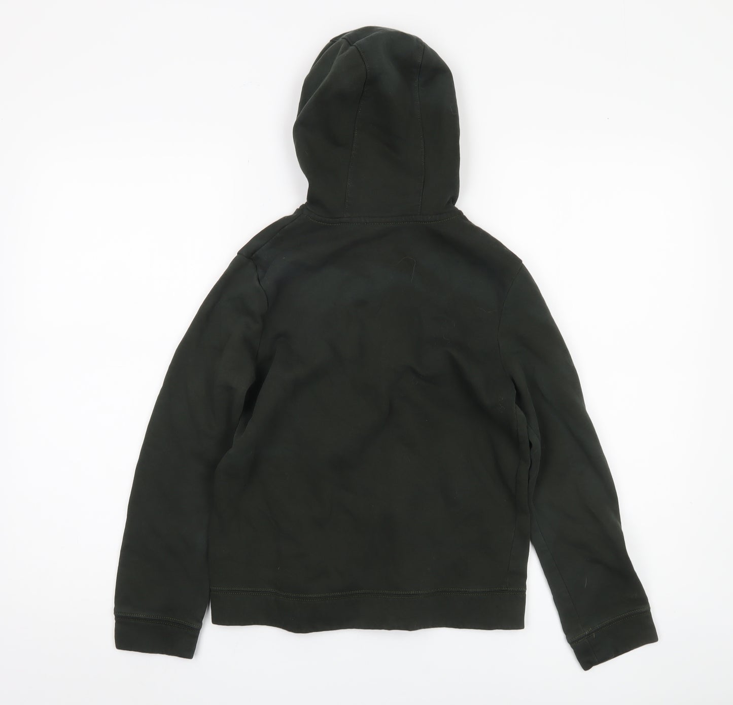 Nike Boys Green Full Zip Hoodie - M, Regular Fit, Hooded