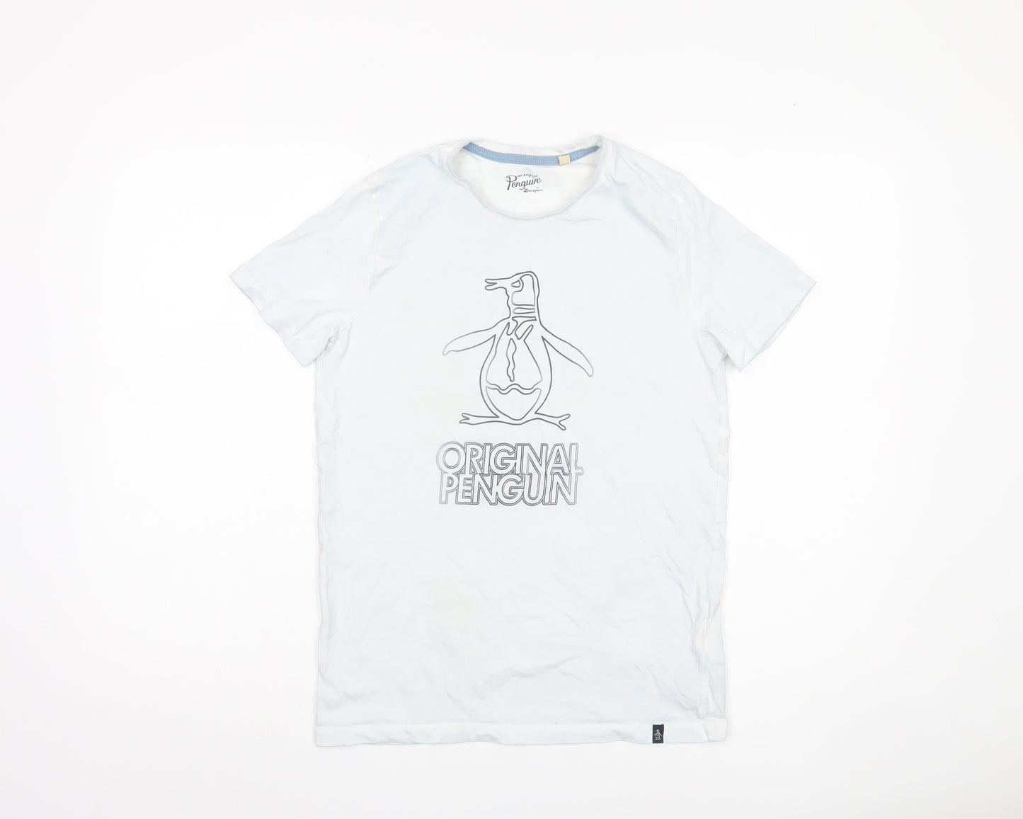 Penguin Boys White Graphic T-Shirt (14-15 Years)