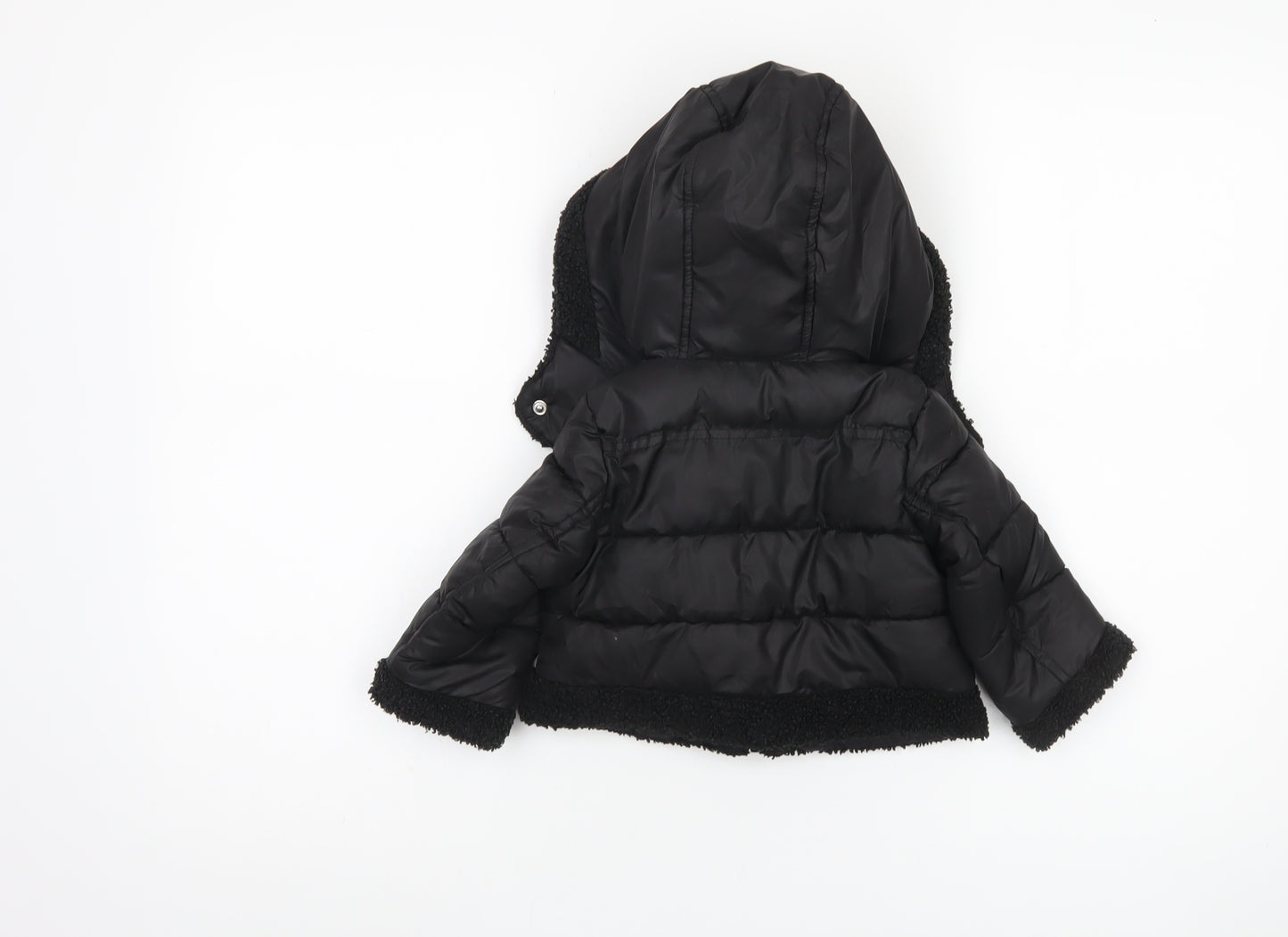 French Connection Black Unisex Baby Puffer Jacket 12 Months