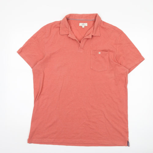 Next Men's Red XL Short Sleeve Polo Shirt