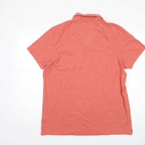 Next Men's Red XL Short Sleeve Polo Shirt