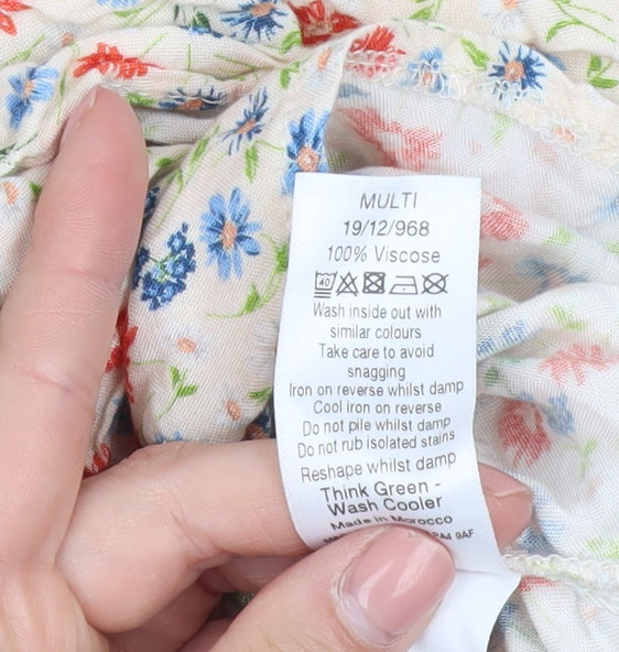 M&Co Women's Multicoloured Floral Blouse, Size 12