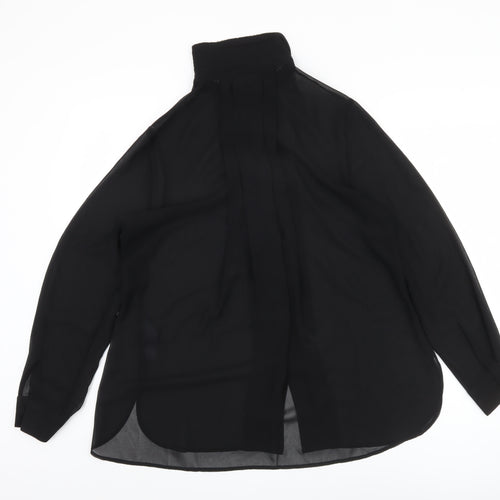 Marks and Spencer Women's Black 14 Beaded Collared Blouse