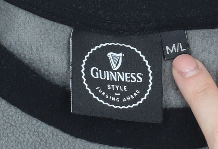 Guinness Unisex Grey Sweatshirt M Pullover Logo