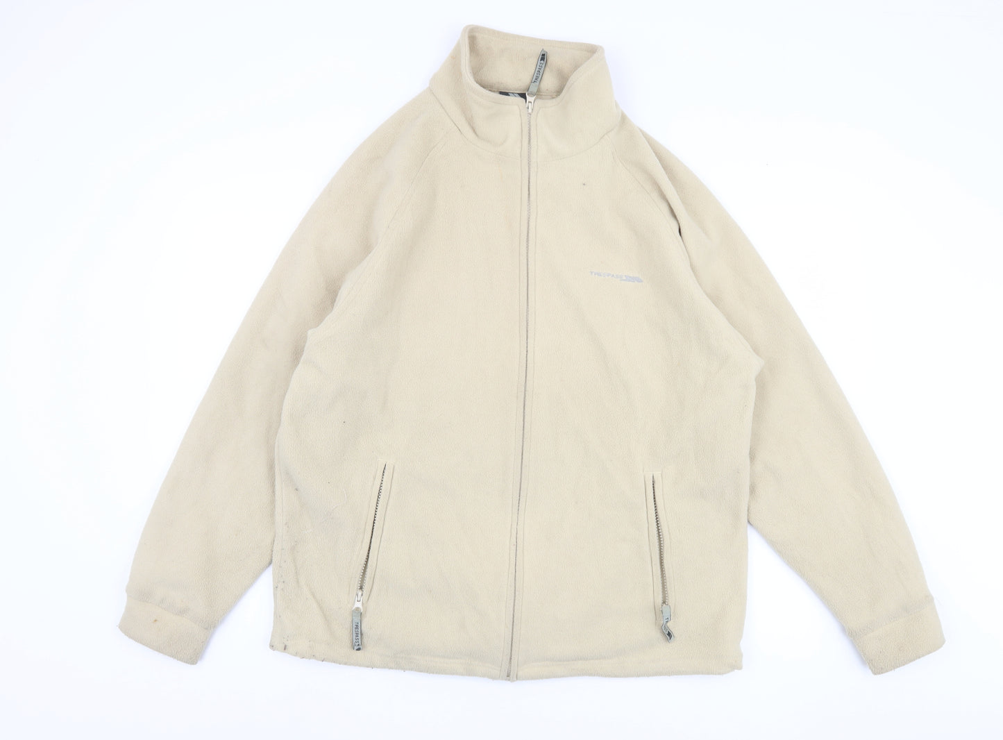 Trespass Men Beige Fleece Jacket, Medium, Casual Wear