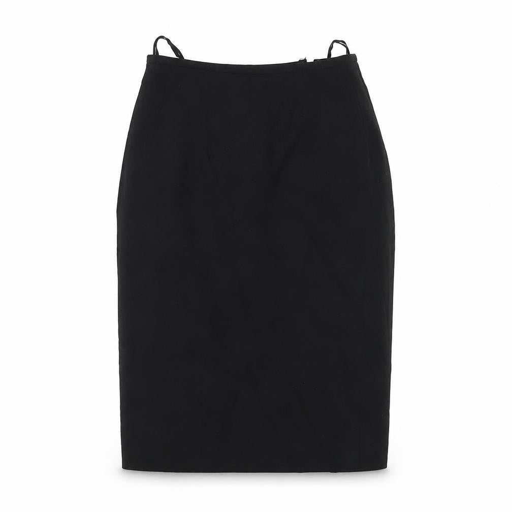 Front view of Liz Claiborne Women's Black Wool Pencil Skirt, size 4
