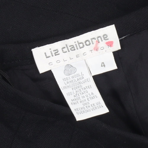 Liz Claiborne Women's Black Wool Pencil Skirt Size 4