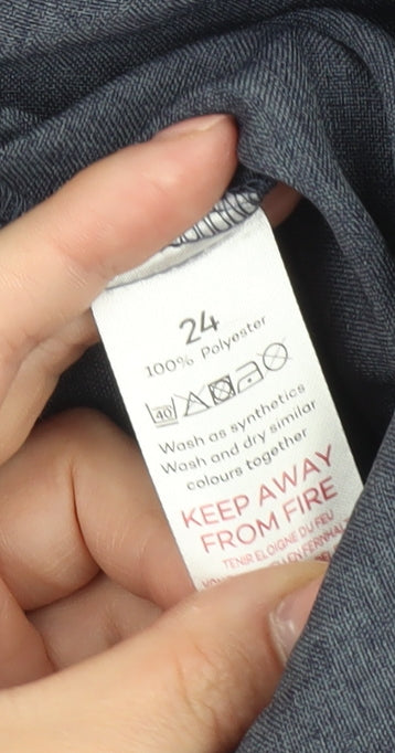 Bonmarché Women's Blue Relaxed Fit Trousers 24