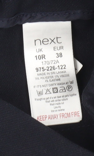 Next Women's Black Straight Trousers Size 10R