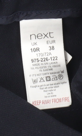 Next Women's Black Straight Trousers Size 10R