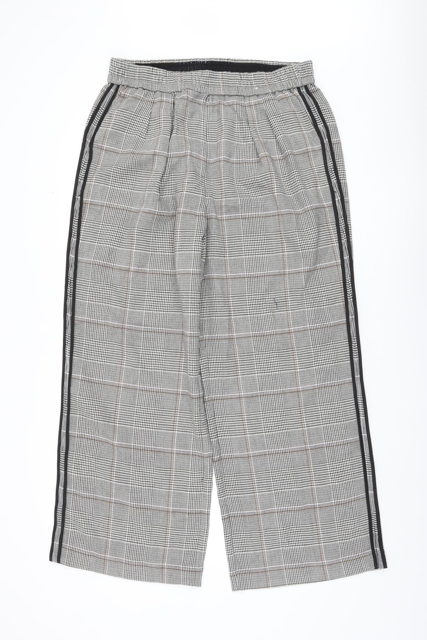 Marks and Spencer Women's Multicoloured Check Cropped Trousers