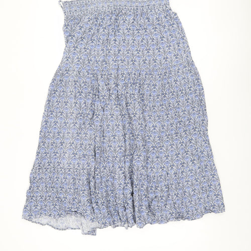 Fat Face Women’s Blue Floral A-Line Midi Skirt - Size 16