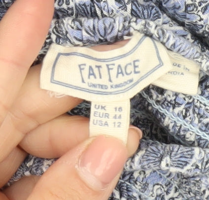 Fat Face Women’s Blue Floral A-Line Midi Skirt - Size 16