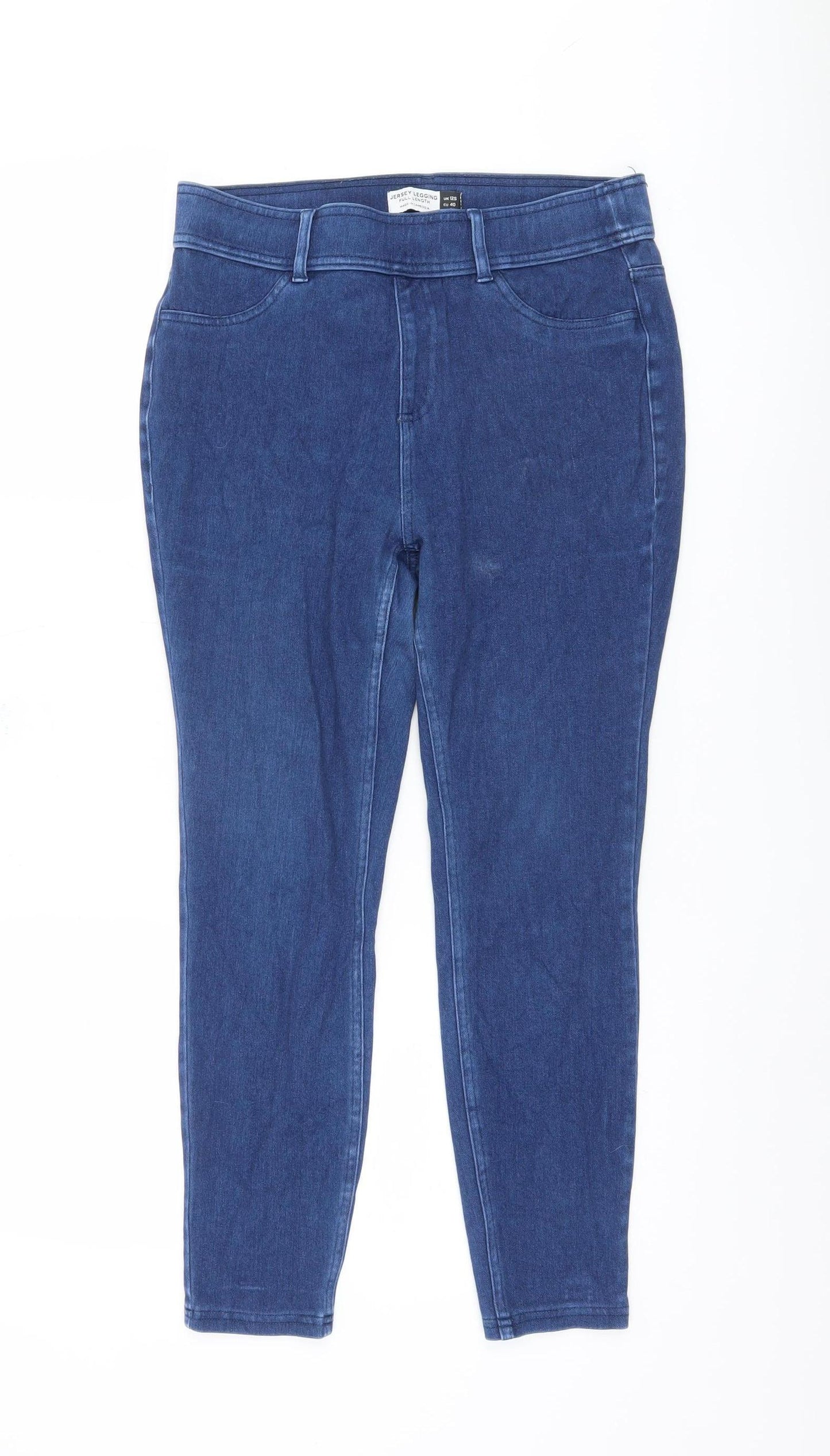 Next Women's Blue Jersey Leggings Size 12