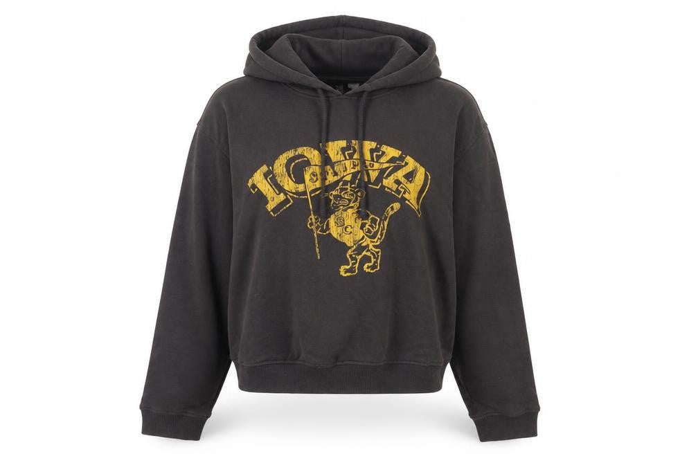 Front view of H&M Divided Women's Black Pullover Hoodie, size 12