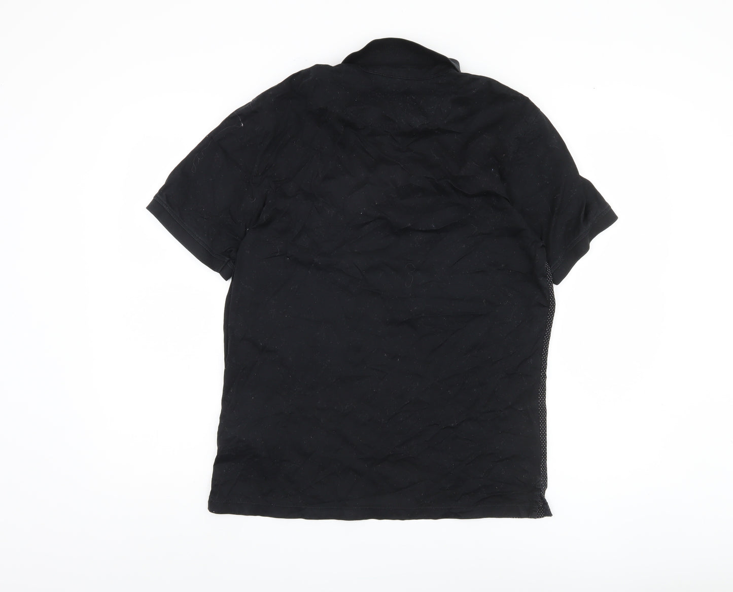 Marks and Spencer Men's Black Polo Shirt, M