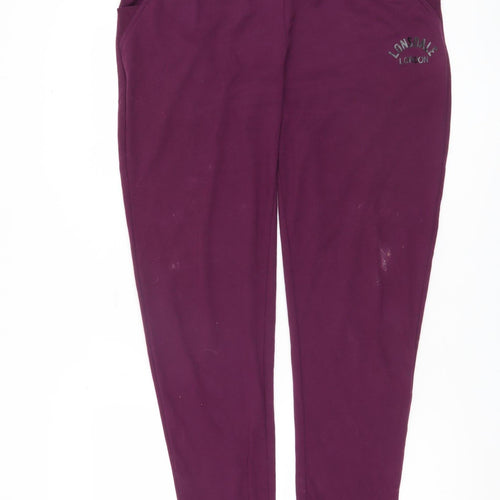 Lonsdale Women's Purple Jogger Trousers, Size 14