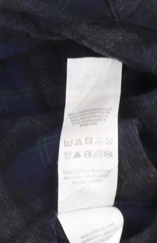 Farrell Men's Blue Plaid Long Sleeve Shirt Size L