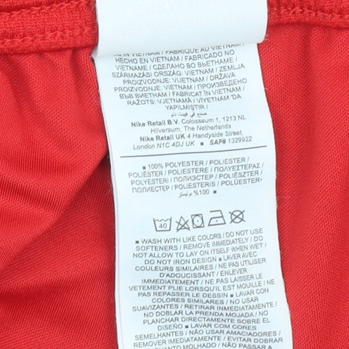 Nike Boys Red Sports Shorts, Size M, Drawstring Waist