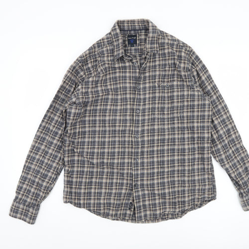 James Pringle Men's Grey Check L Shirt, Long Sleeve, Cotton