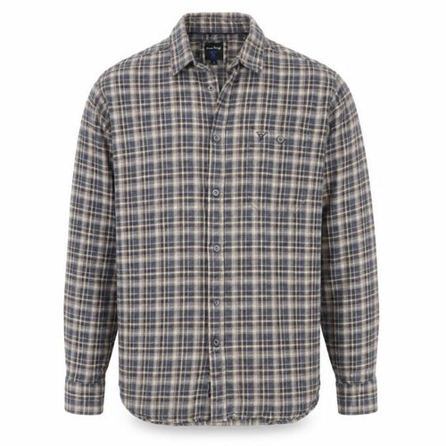 James Pringle Men's Grey Check L Shirt, Long Sleeve, Cotton
