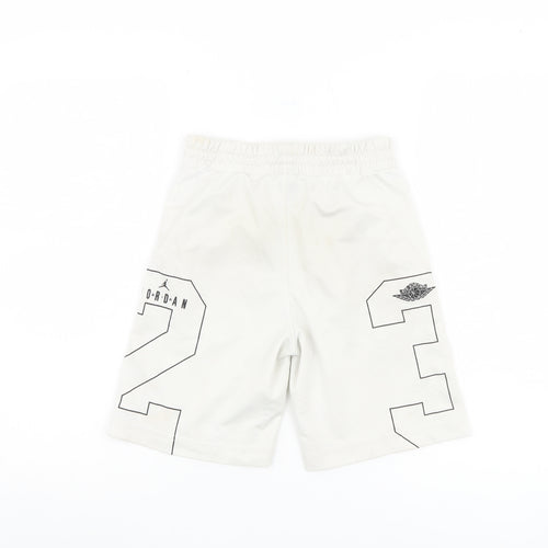 Nike Jordan Air Boys White Shorts Size 8-10 Years with Elastic Waist