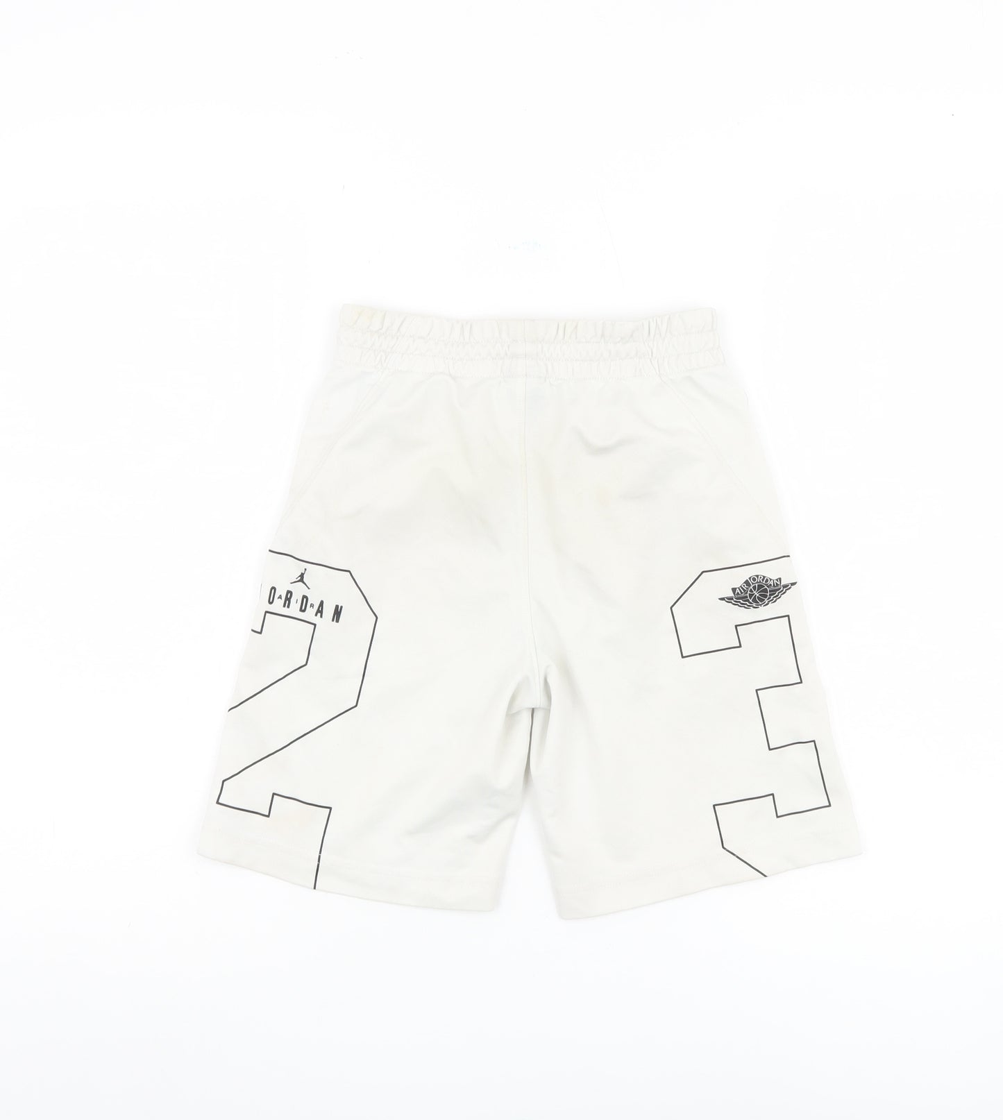 Nike Jordan Air Boys White Shorts Size 8-10 Years with Elastic Waist