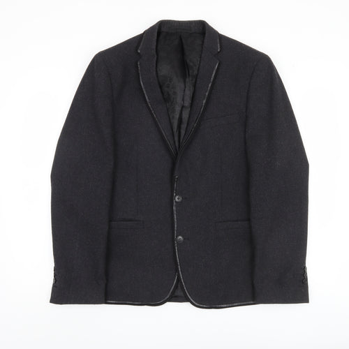 Jeff Banks Men's Black Slim Fit Blazer M