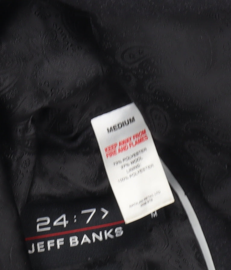 Jeff Banks Men's Black Slim Fit Blazer M