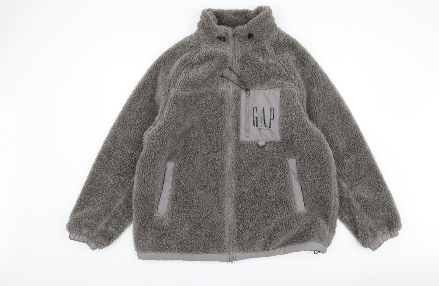 GAP Men's Grey Full Zip Fleece Jacket L