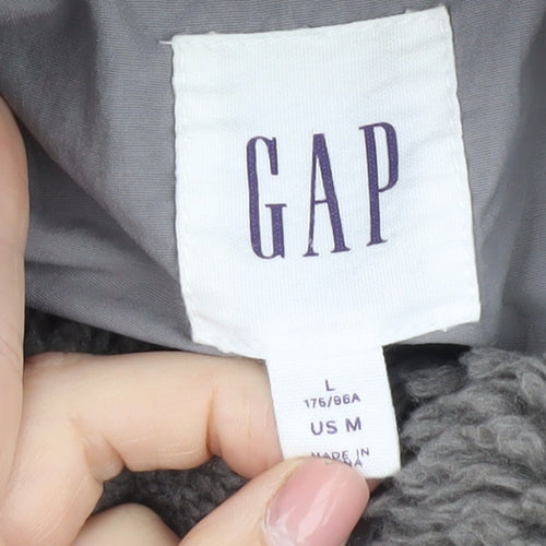 GAP Men's Grey Full Zip Fleece Jacket L