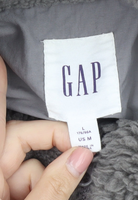 GAP Men's Grey Full Zip Fleece Jacket L