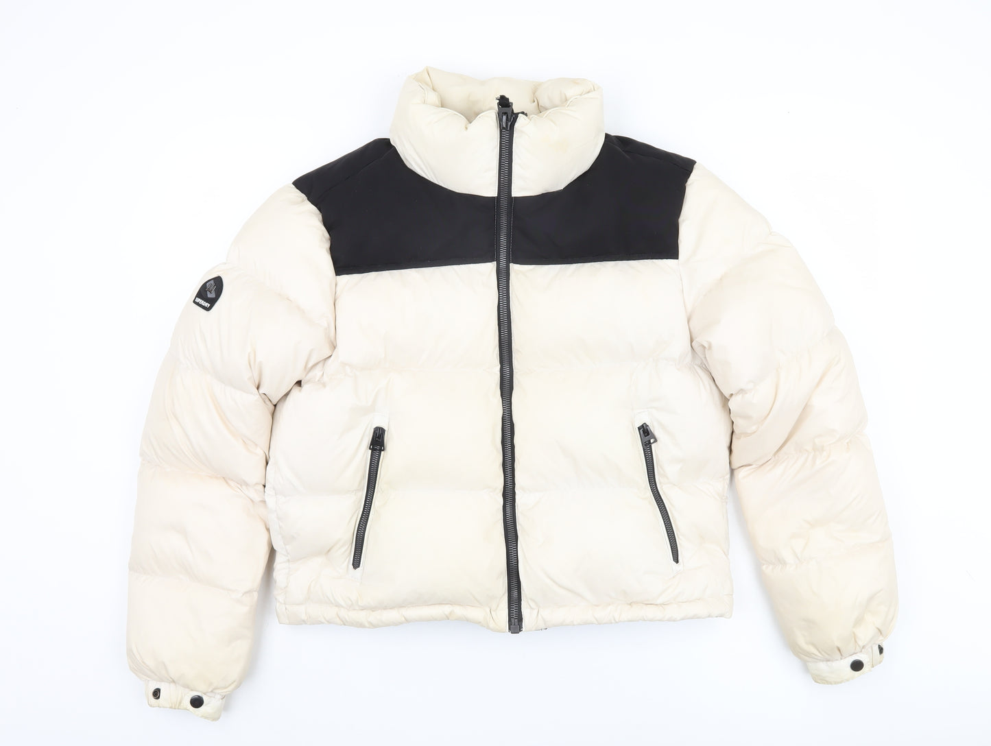 Superdry Women's Ivory Puffer Jacket Size 10 Winter
