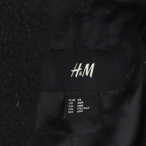 H&M Men's Grey Biker Jacket - M, Stylish Autumn Wear