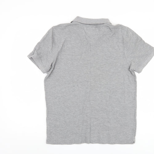 Lost Stock Men's Grey Polo Shirt Size Small