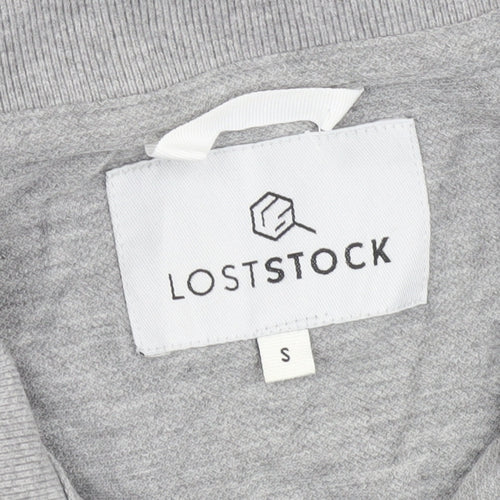 Lost Stock Men's Grey Polo Shirt Size Small